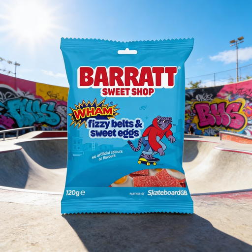 Barratt Sweet Shop Wham Fizzy Belts & Sweet Eggs 120g