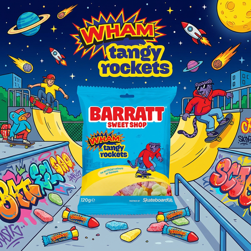 Barratt Sweet Shop WHAM Tangy Rockets Bag 120g
