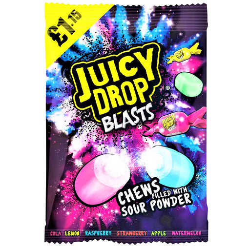 Bazooka Juicy Drop Blasts Share Bag 120g - Happy Candy UK LTD