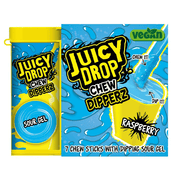 Bazooka Juicy Drop Chew Dipperz Blue Raspberry 65g