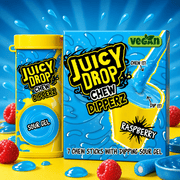 Bazooka Juicy Drop Chew Dipperz Blue Raspberry 65g