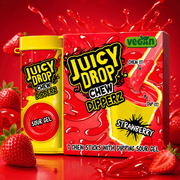 Bazooka Juicy Drop Chew Dipperz Strawberry 65g