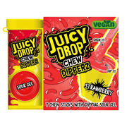 Bazooka Juicy Drop Chew Dipperz Strawberry 65g