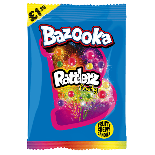 Bazooka Rattlerz Fruity Share Bag 100g - Happy Candy UK LTD