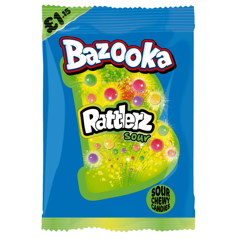 Bazooka Rattlerz Sour Chewy Candies 100g