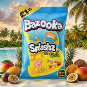 Bazooka Splashz Tropical Fruit Bag 120g