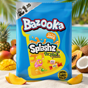 Bazooka Splashz Tropical Fruit Bag 120g