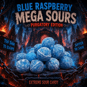 Blue Raspberry Mega Sours PURGATORY EDITION 20 Pack