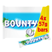 Bounty Coconut Milk Chocolate Duo Bars 4 Pack 228g