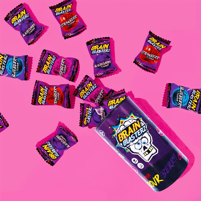 BRAIN BLASTERZ Ice - Burner - Berry - Original Tub 48g - Happy Candy UK LTD