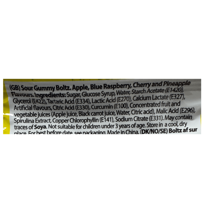 BRAIN BLASTERZ Sour Boltz 100g - Happy Candy UK LTD