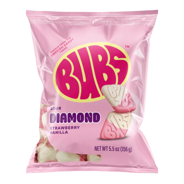Bubs Sour Diamond Strawberry Vanilla (USA) 156g