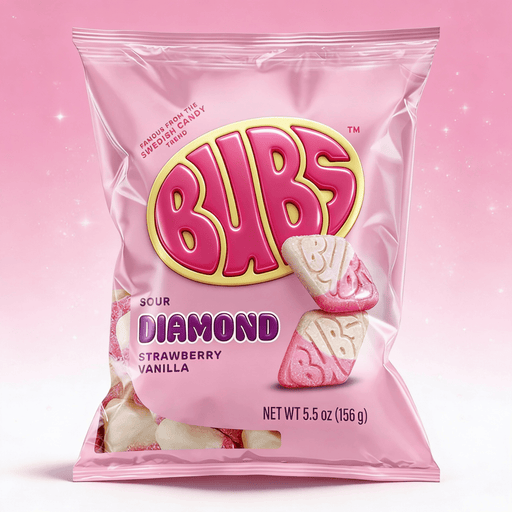 Bubs Sour Diamond Strawberry Vanilla (USA) 156g