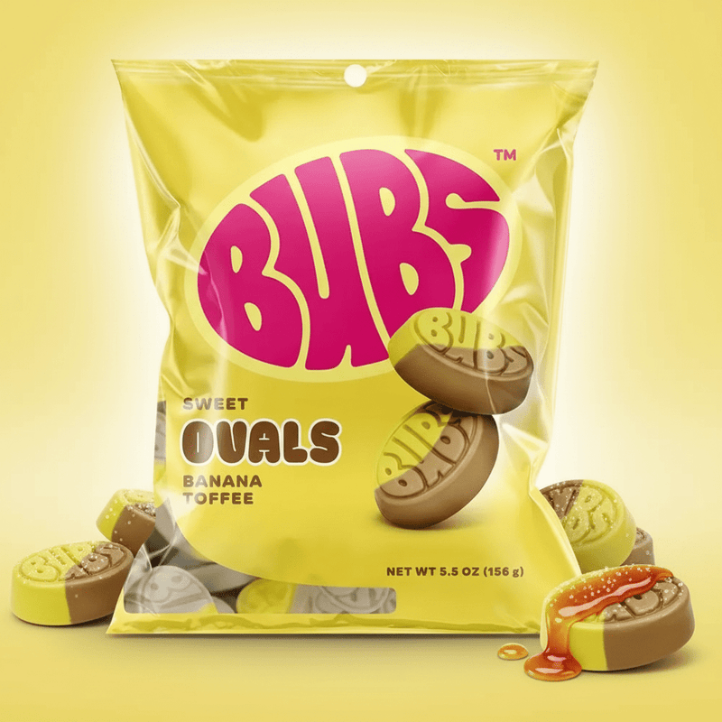 Bubs Sweet Ovals Banana Toffee (USA) 156g