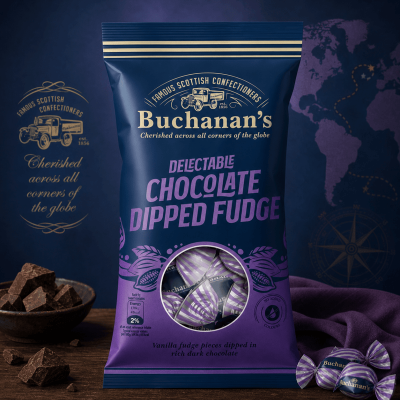 Buchanan's Delectable Chocolate Dipped Fudge 120g