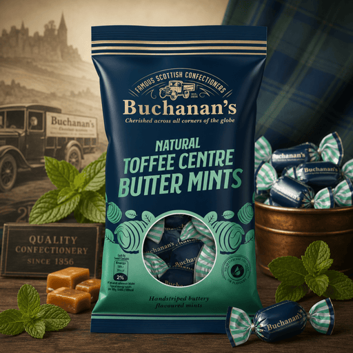 Buchanan's Natural Toffee Centre Butter Mints Bags 140g