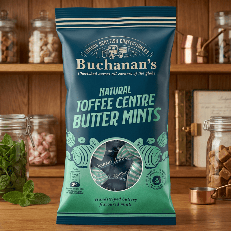 Buchanan's Natural Toffee Centre Butter Mints Bags 140g