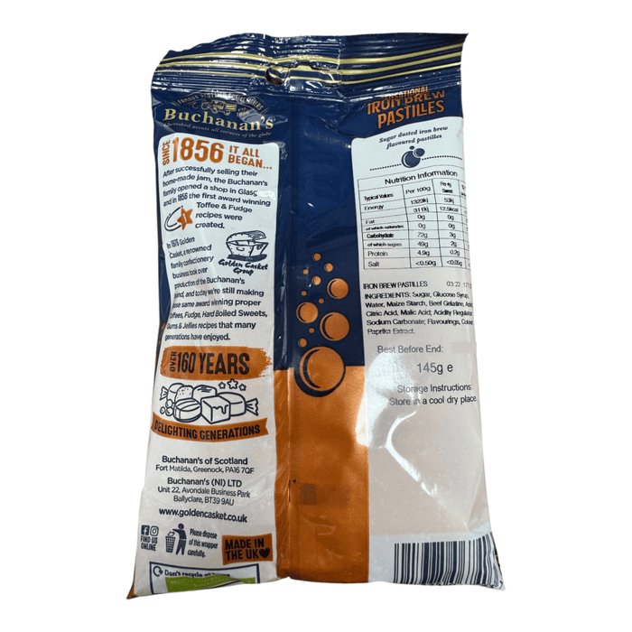 Buchanan's Sensational IRON BREW Pastilles Bag 145g - Happy Candy UK LTD