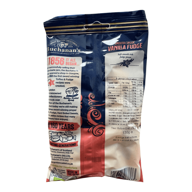 Buchanan's Smooth Classic Vanilla Fudge Bag 120g