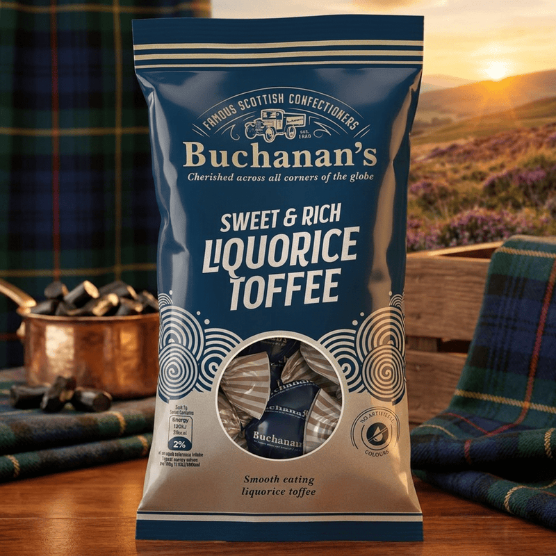 Buchanan's Sweet & Rich Liquorice Toffee Bag 120g