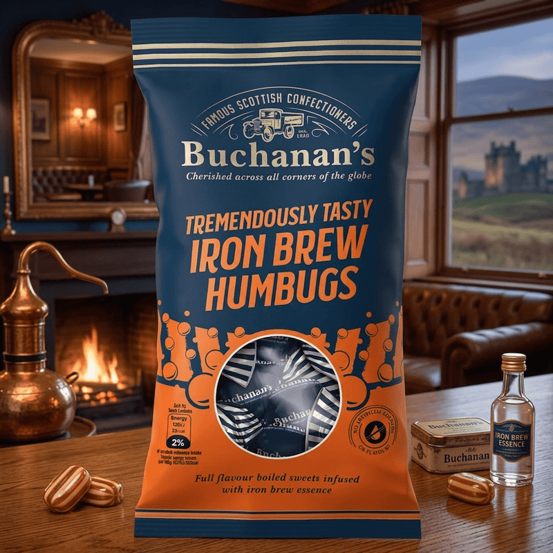 Buchanan's Tremendously Tasty Iron Brew Humbugs Bag 140g