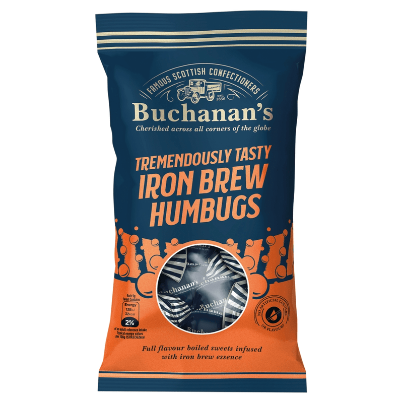 Buchanan's Tremendously Tasty Iron Brew Humbugs Bag 140g