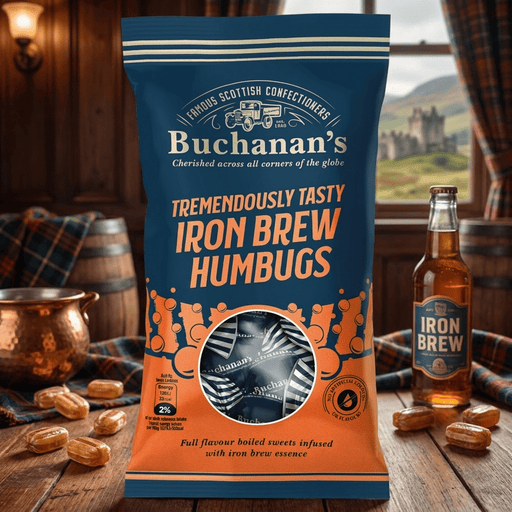 Buchanan's Tremendously Tasty Iron Brew Humbugs Bag 140g