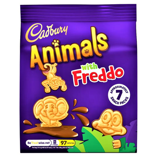Cadbury Animals with Freddo Mini Chocolate Biscuits 7 Pack 139.3g - Happy Candy UK LTD