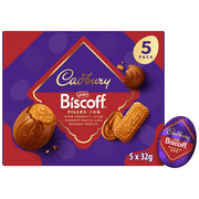 Cadbury Biscoff Filled Chocolate Eggs Multipack 160g (5 x 32g)