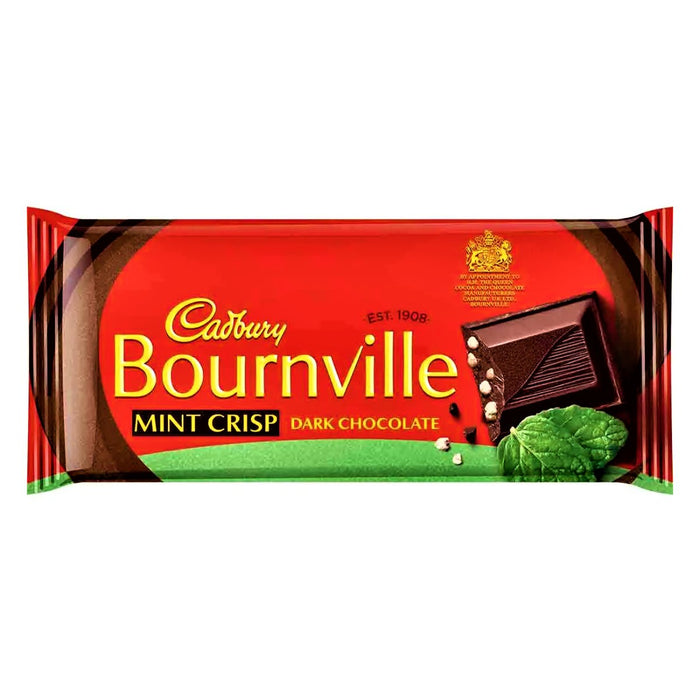 Cadbury Bournville Mint Crisp Dark Chocolate Share Bar 100g - Happy Candy UK LTD