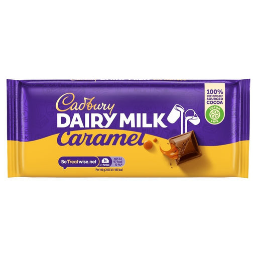 Cadbury Dairy Milk Caramel Chocolate Bar 120g - Happy Candy UK LTD