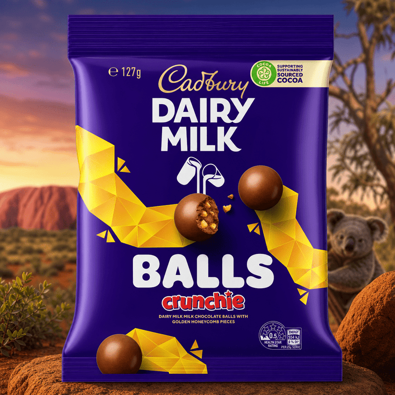 Cadbury Dairy Milk Chocolate Balls Crunchie Bag (AUSTRALIA) 127g