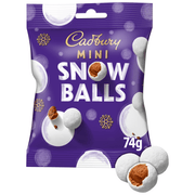 Cadbury Dairy Milk Chocolate Mini Snow Balls Bag 74g