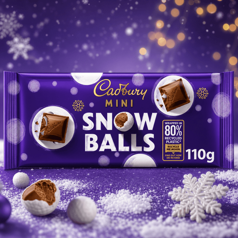Cadbury Dairy Milk Mini Snowballs Chocolate Bar 110g