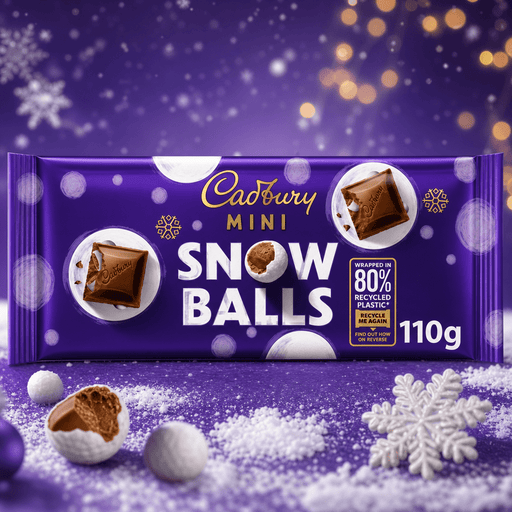 Cadbury Dairy Milk Mini Snowballs Chocolate Bar 110g