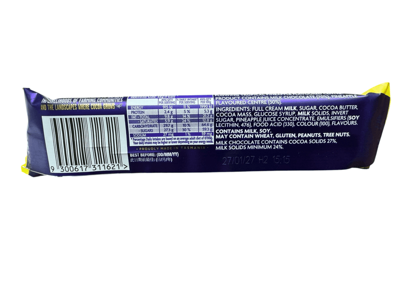 Cadbury Dairy Milk TROPICAL PINEAPPLE Milk Chocolate Bar (AUSTRALIA) 46g