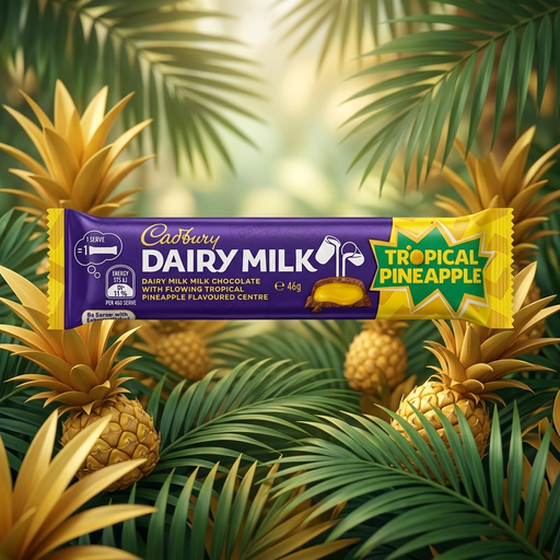 Cadbury Dairy Milk TROPICAL PINEAPPLE Milk Chocolate Bar (AUSTRALIA) 46g