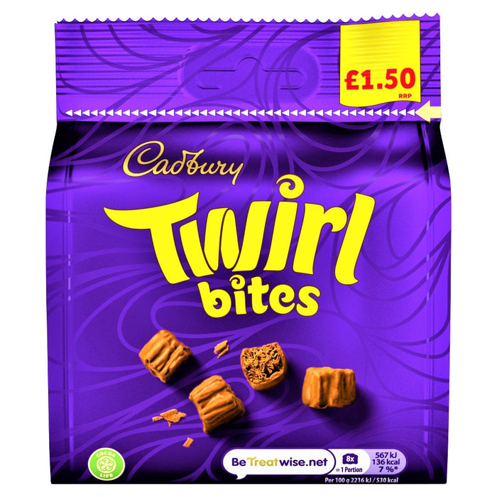 Cadbury Dairy Milk Twirl Bites Chocolate Bag 85g - Happy Candy UK LTD