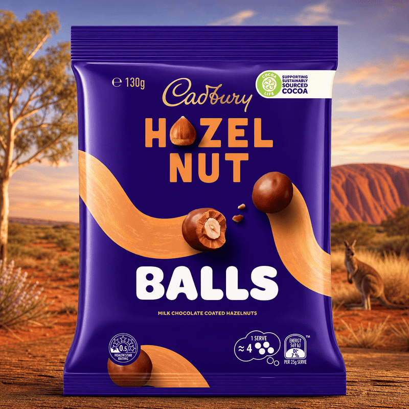 Cadbury HAZELNUT Milk Chocolate Balls Bag (AUSTRALIA) 130g