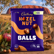 Cadbury HAZELNUT Milk Chocolate Balls Bag (AUSTRALIA) 130g