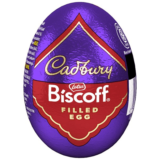 Cadbury Milk Chocolate Biscoff Filled Egg BULK RETAIL BOX 48x32g
