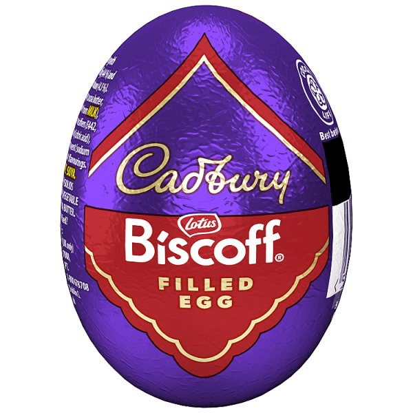Cadbury Milk Chocolate Biscoff Filled Egg BULK RETAIL BOX 48x32g