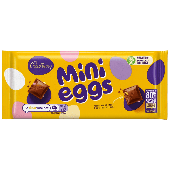 Cadbury Mini Eggs Milk Chocolate Bar 110g