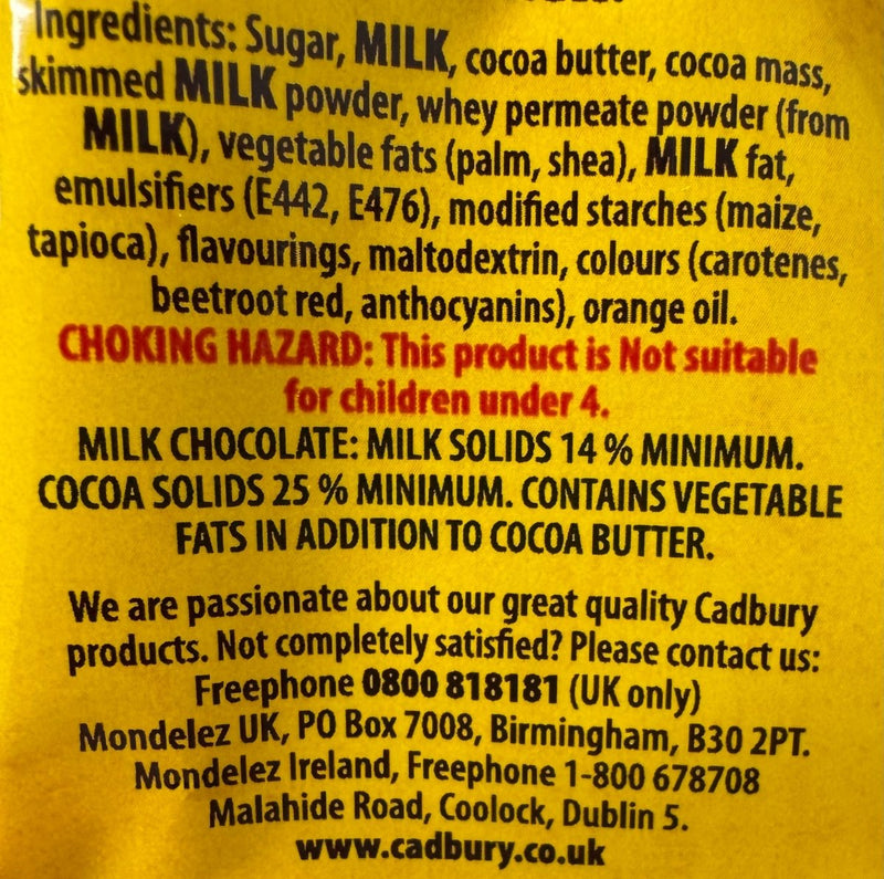 Cadbury Mini Eggs ORANGE Milk Chocolate Bag 74G