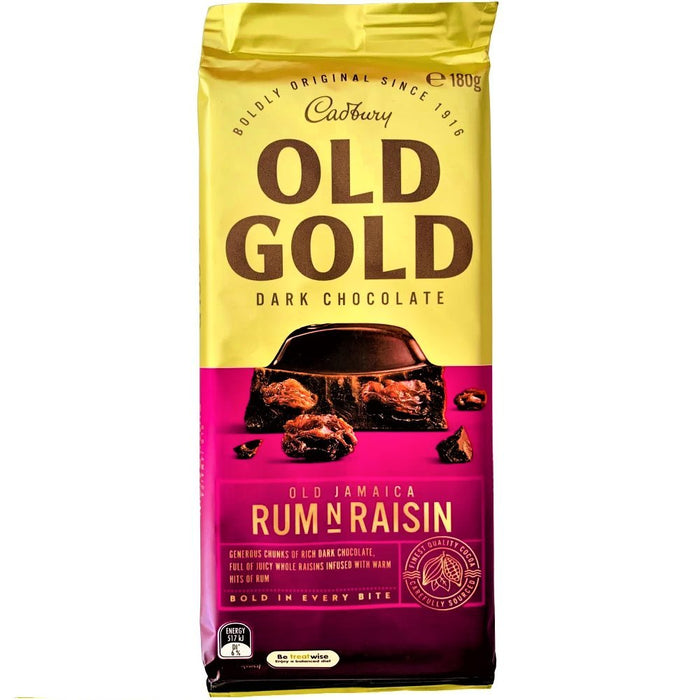 Cadbury Old Gold Old Jamaica Rum N Raisin (AUSTRALIA) 180g - Happy Candy UK LTD