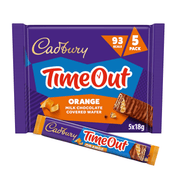 Cadbury Timeout ORANGE Milk Chocolate Covered Wafer 5 Pack 90g