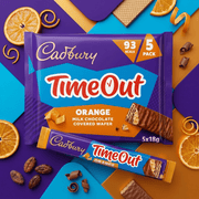 Cadbury Timeout ORANGE Milk Chocolate Covered Wafer 5 Pack 90g