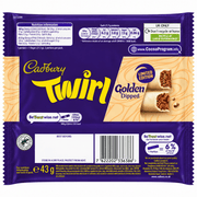 Cadbury Twirl GOLDEN DIPPED Milk Chocolate Bar (LIMITED EDITION) 43g