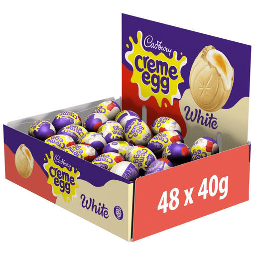 Cadbury White Chocolate Creme Eggs BULK BOX 48X40g