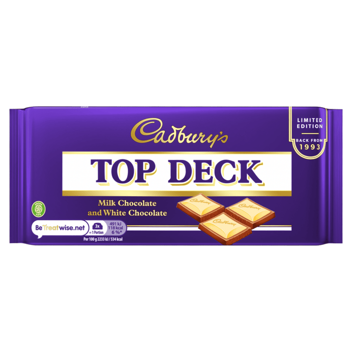 Cadbury's Top Deck Chocolate Bar LIMITED EDITION 110g - Happy Candy UK LTD